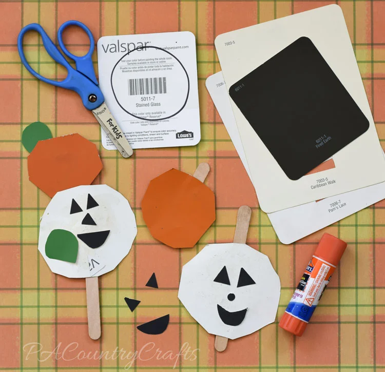 busy bag paint chip jack o' lanterns
