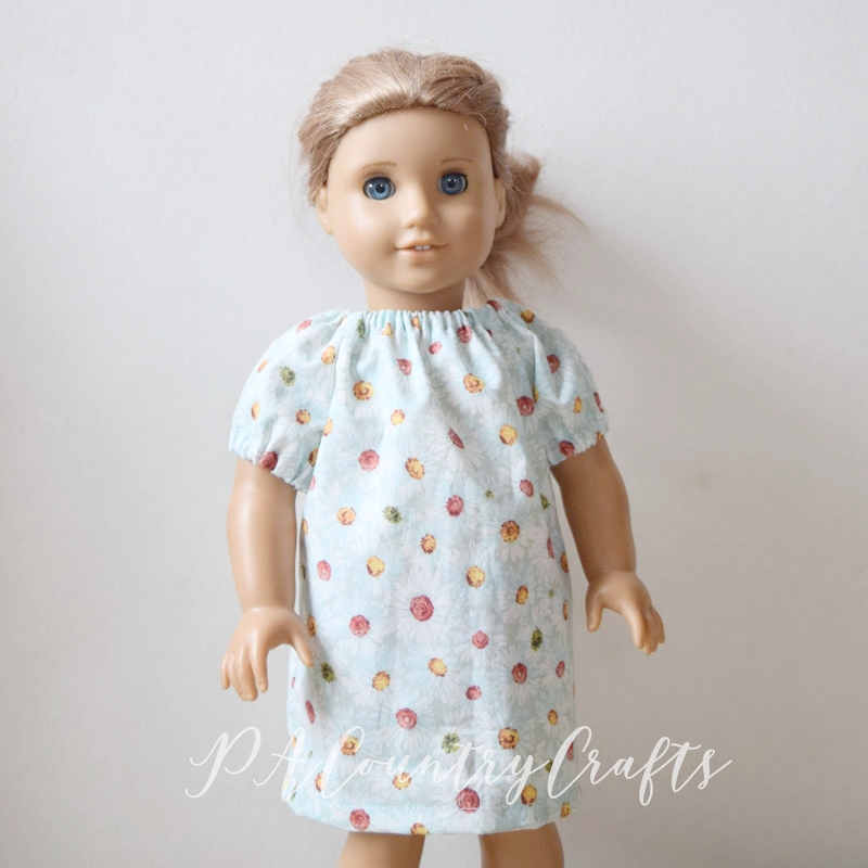 Elastic Sleeve Doll Peasant Dress