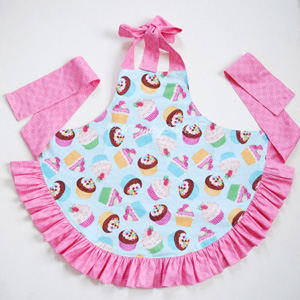 Reversible Girls Ruffle Apron