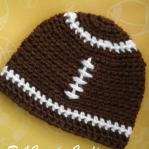 Crochet Football Beanie