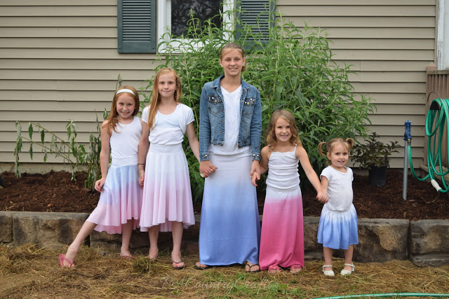 Ombre Dyed July 4th Skirts