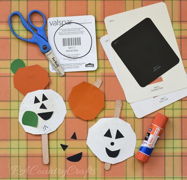 Paint Chip Jack-O-Lanterns