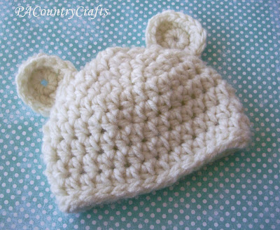 Newborn Crochet Bear Hat