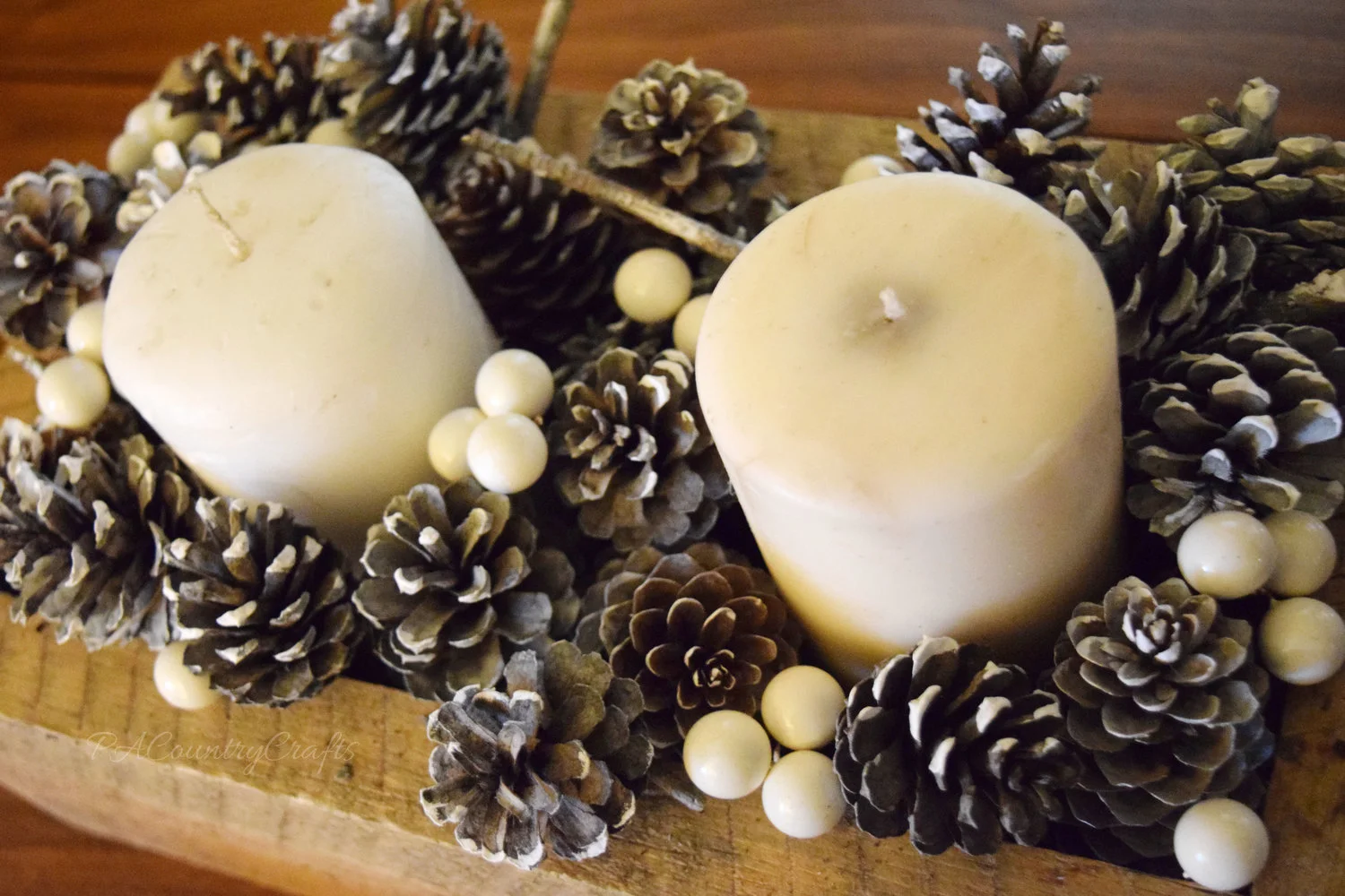 Winter Pine Cone Centerpiece