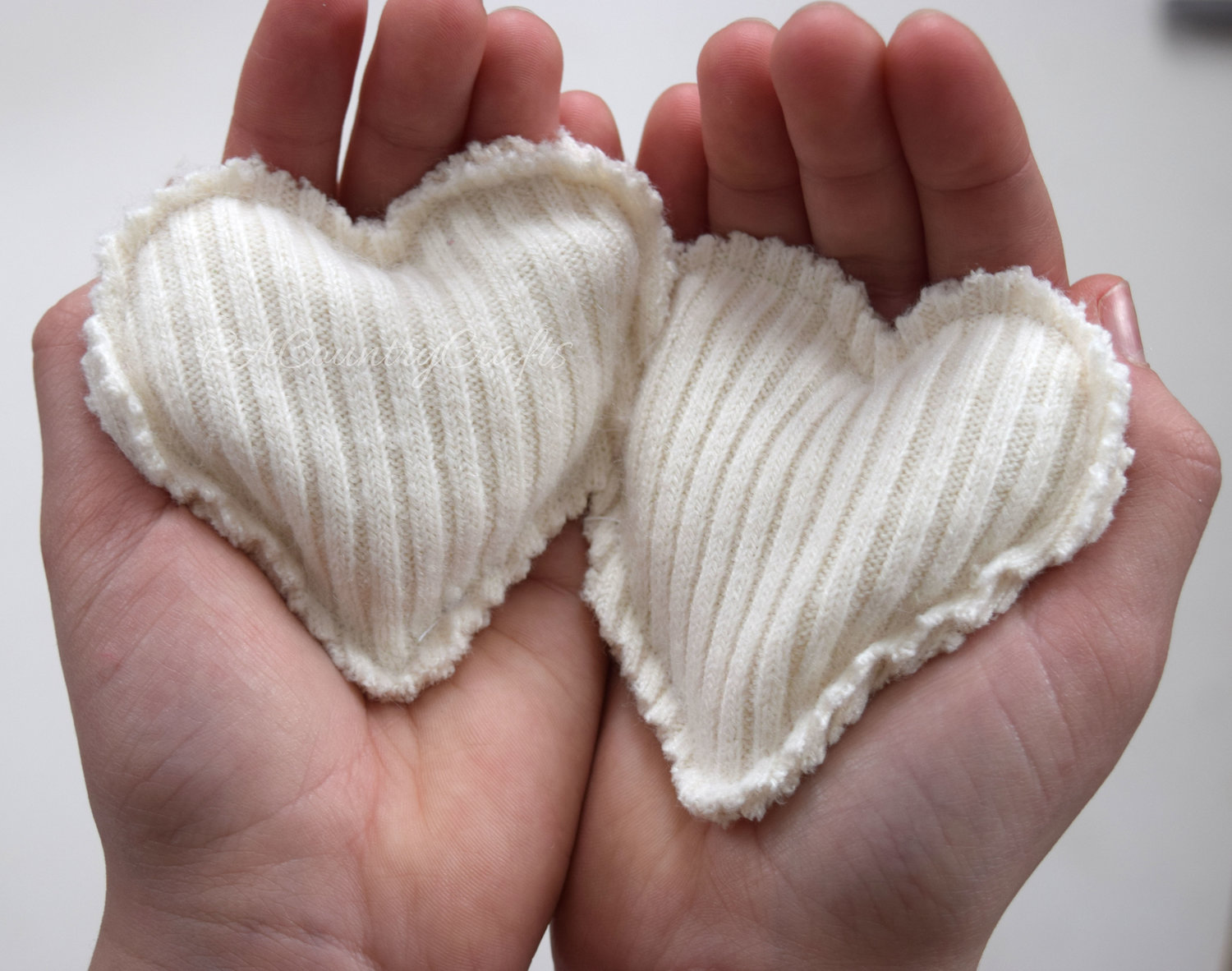Upcycled Heart Hand Warmers