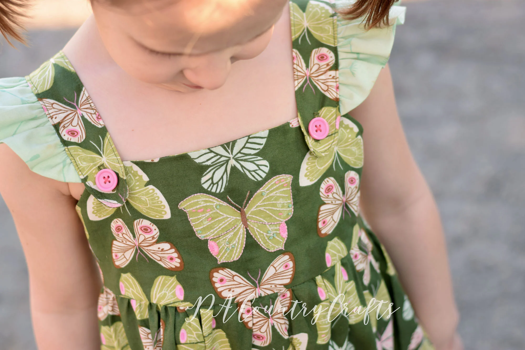 Vintage Green Butterfly Dress