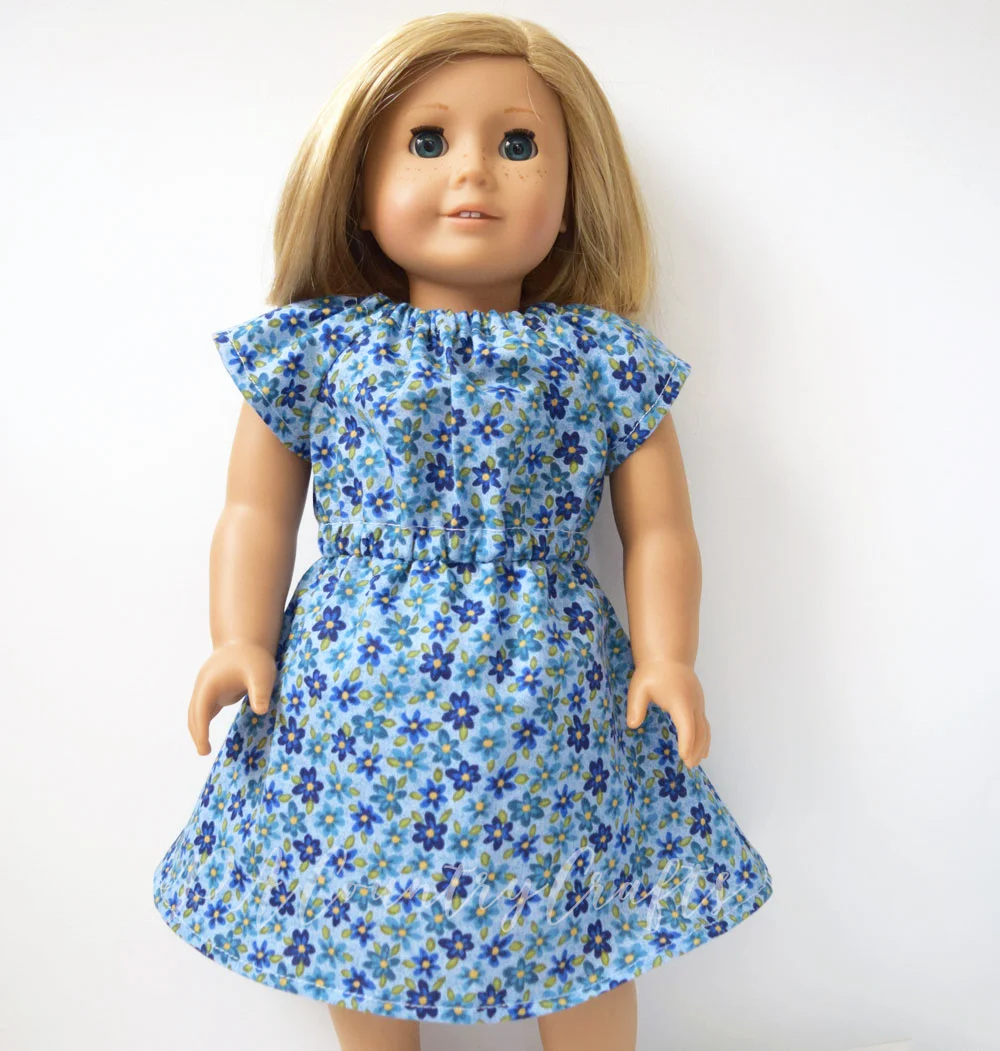 Elastic Waist Doll Dress Pattern and Tutorial