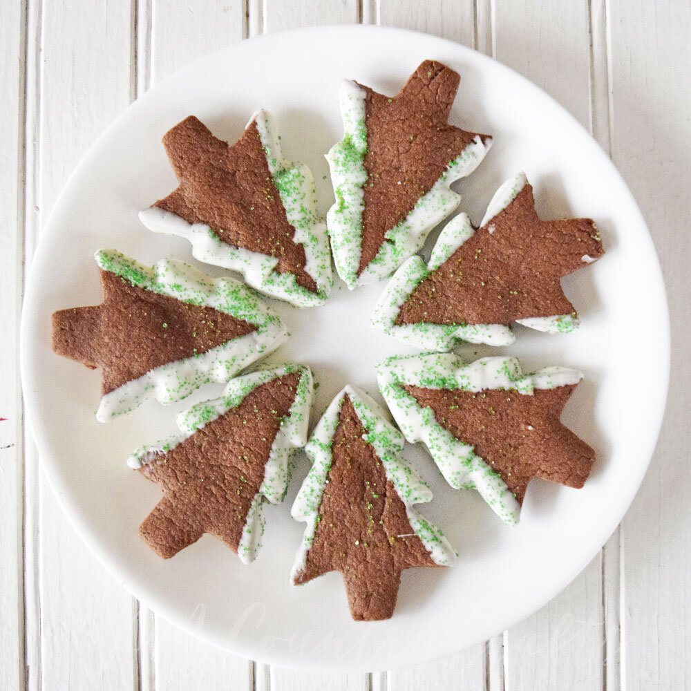 Mint Chocolate Tree Cookies