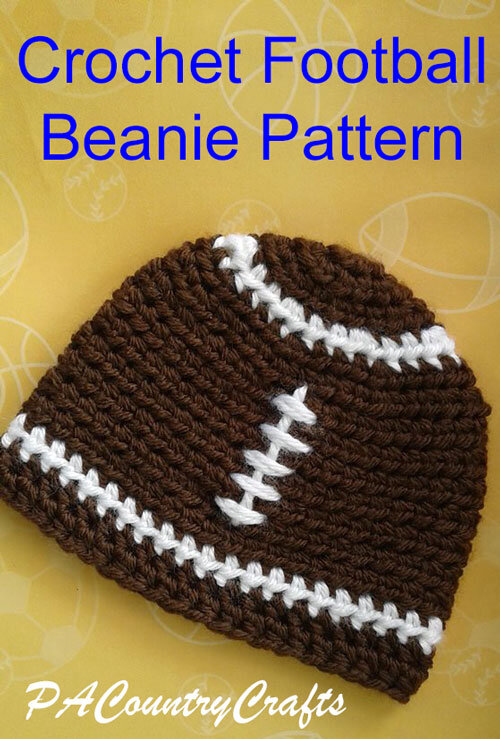 Crochet Football Beanie