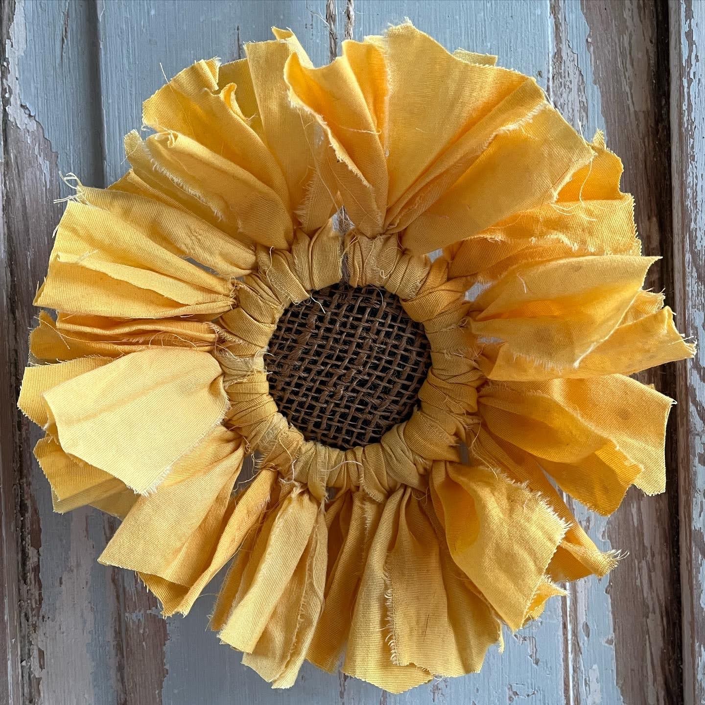 Canning Ring Rag Sunflowers