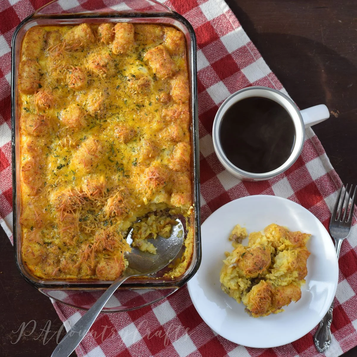 Sausage Tater Tot Breakfast Casserole