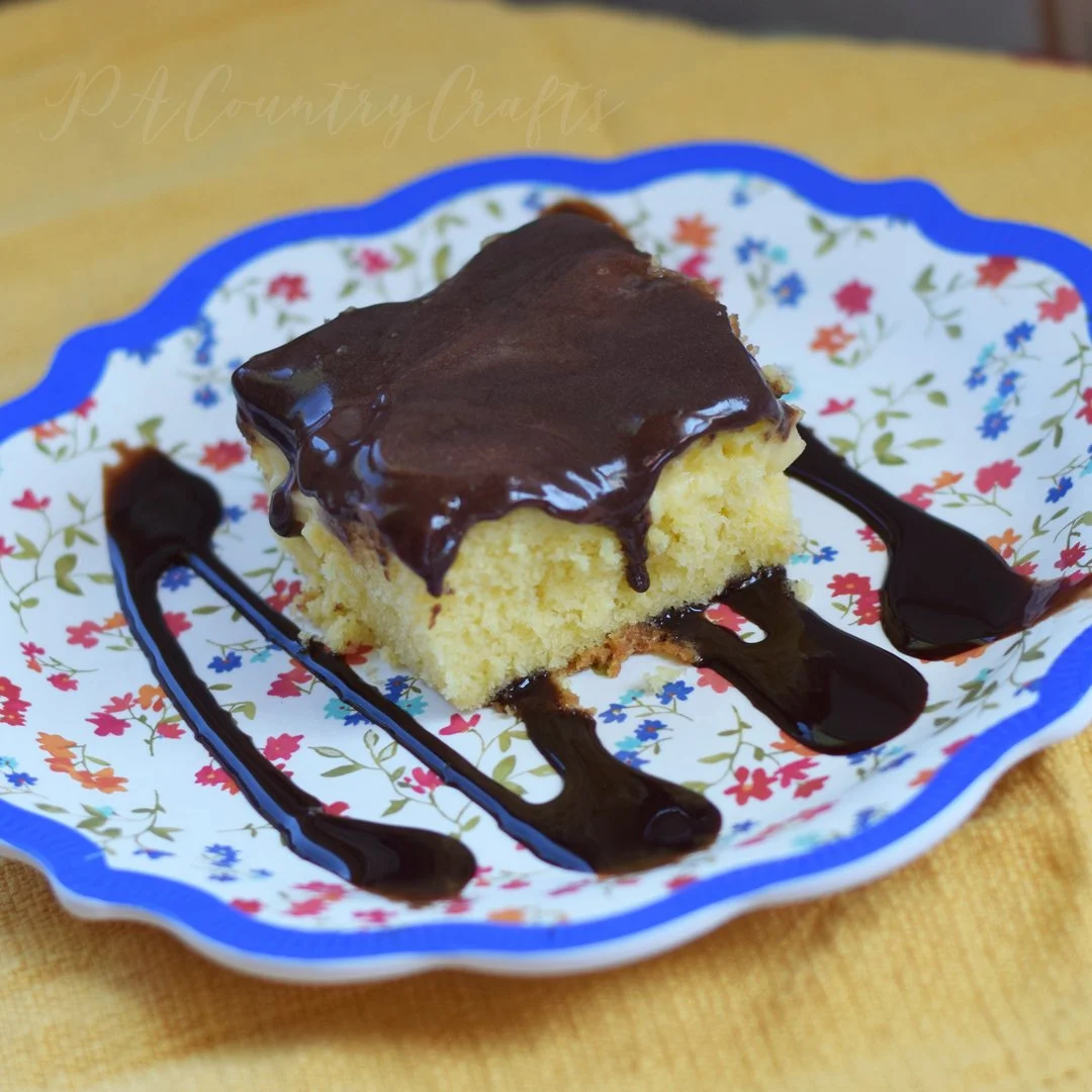 Boston Cream Poke Cake