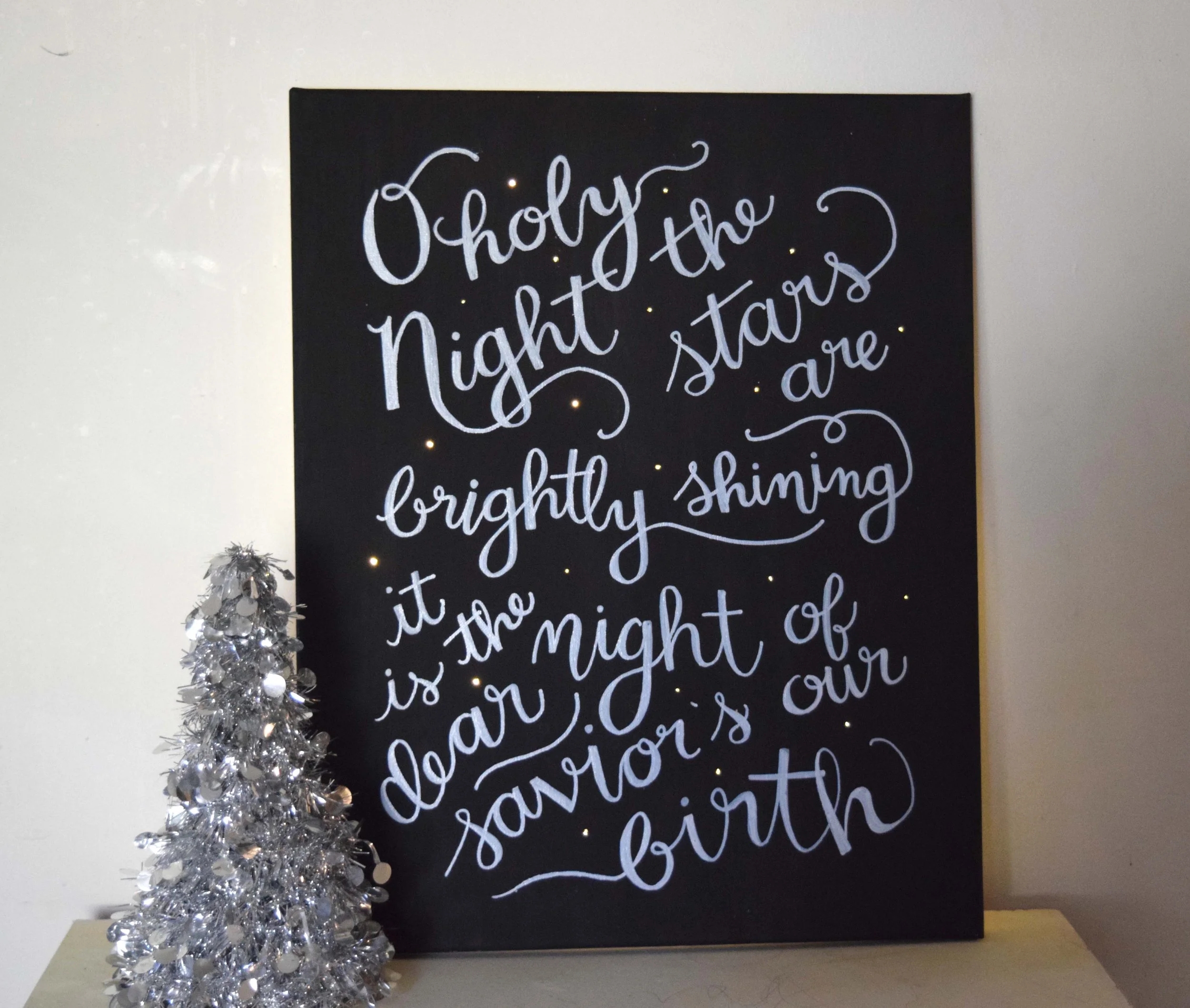 O Holy Night Lighted Canvas