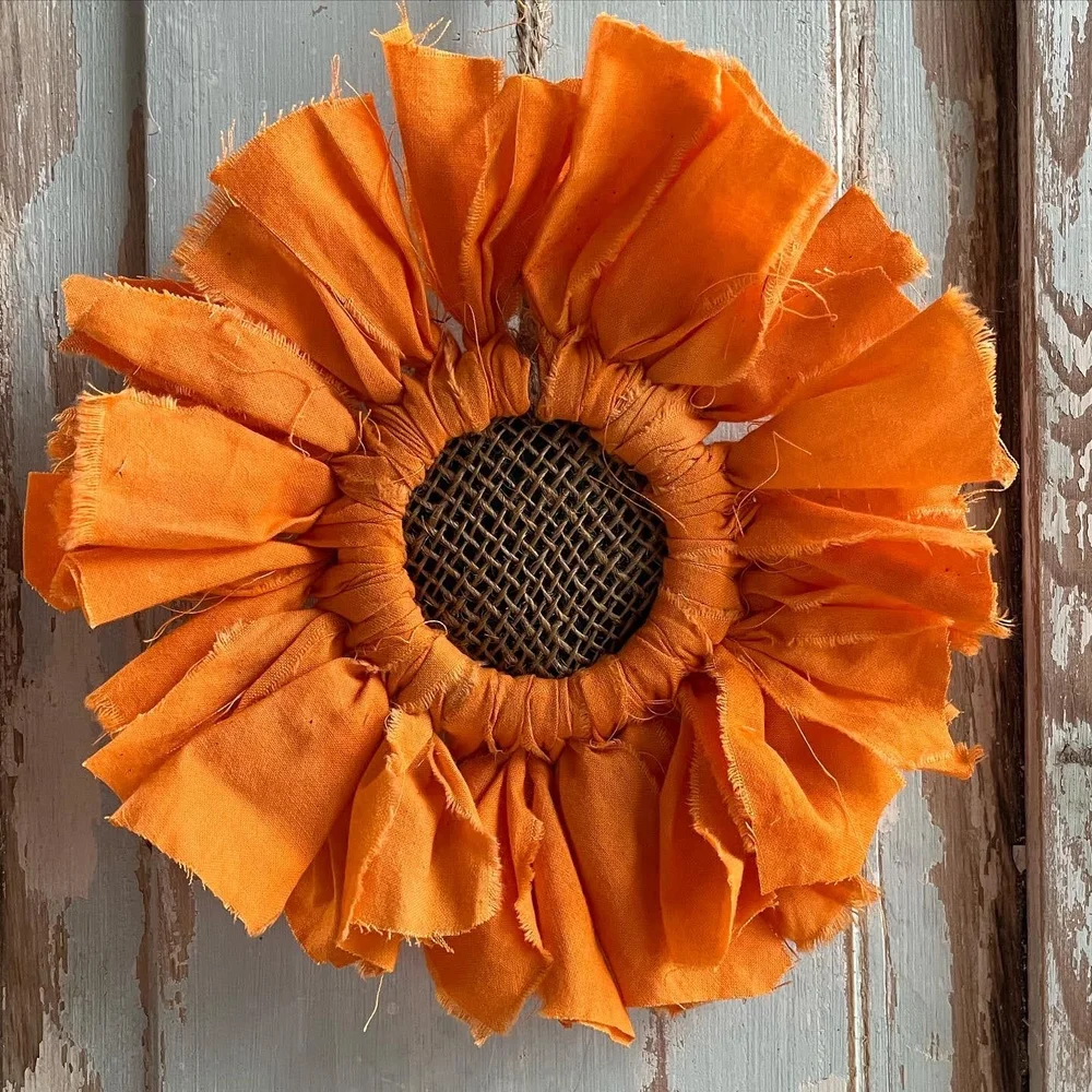 Canning Ring Rag Sunflowers — PACountryCrafts