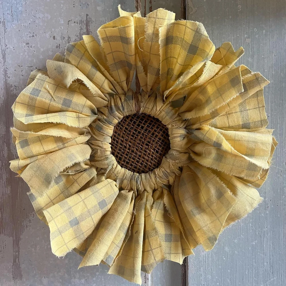 Canning Ring Rag Sunflowers — PACountryCrafts