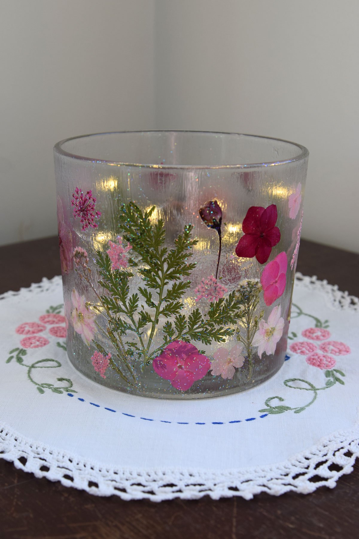 Pressed Flower Luminaries