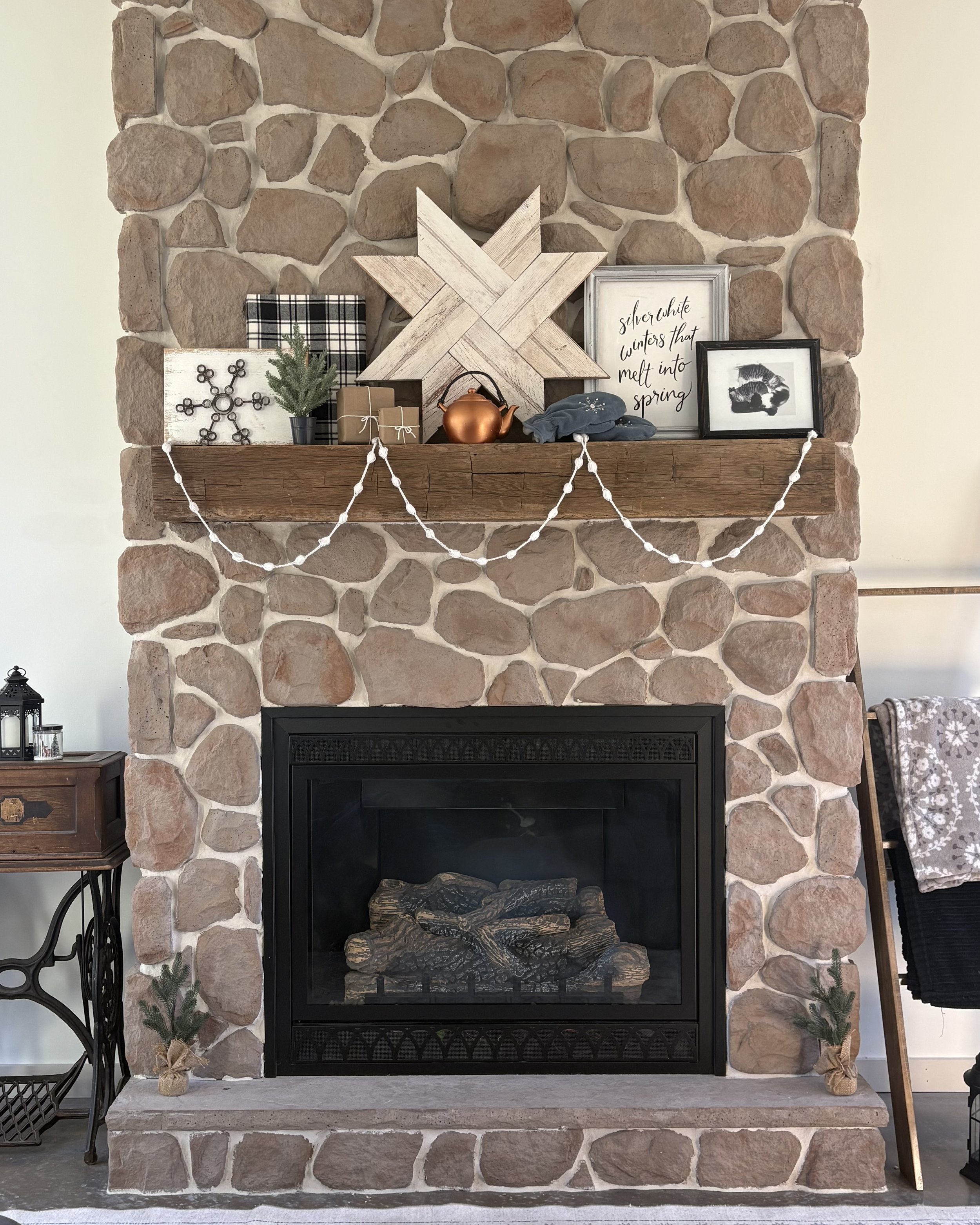 My Favorite Things Winter Mantel Decor