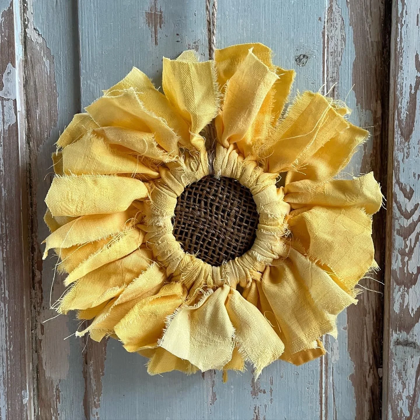 Canning Ring Rag Sunflowers — PACountryCrafts