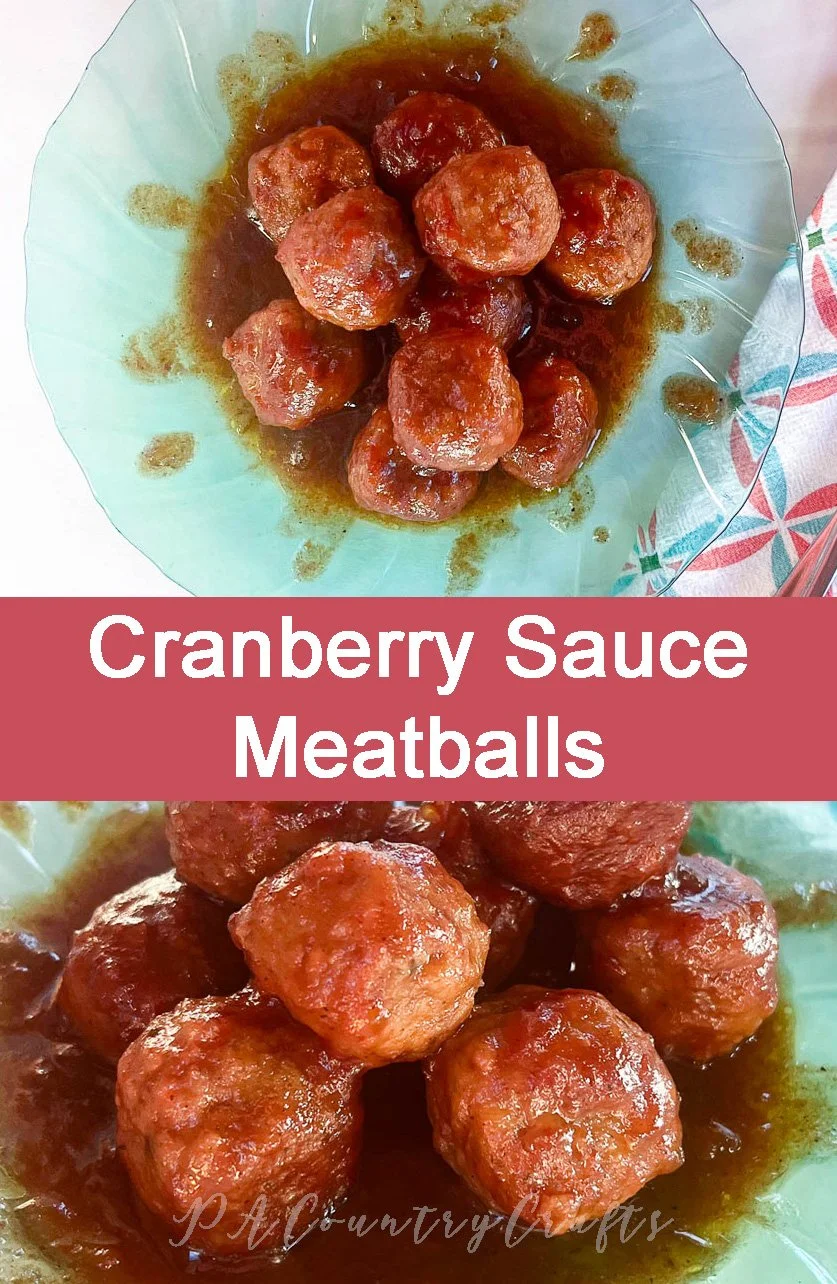 Christmas appetizer cranberry sauce meatballs