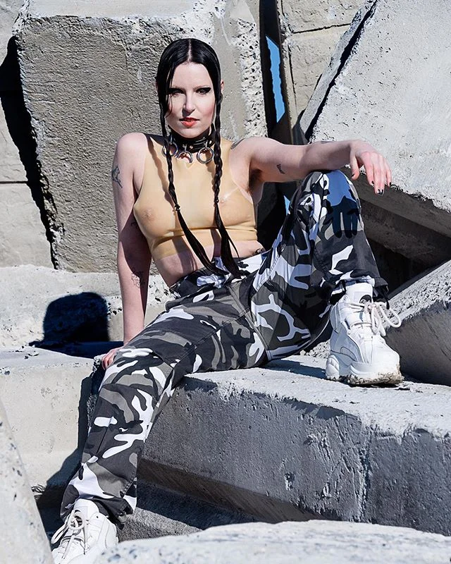 #portrait of @reliquary_______________v 
on cement mountain .
.
.
.#portraiture #editorial #editorialphotography #fineartphotography #fineart #art #fashion #fashionphotography #latex #chokers #artists #producers #ravers #electronicmusic #higherselves
