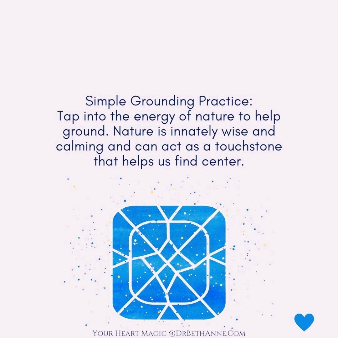 🌌 Simple Grounding Practice: Tap into the energy of nature to help center and ground (something that's a personal favorite).

🌿

The beautiful thing about nature is she's innately wise and calming and can act as a touchstone that helps us find cent