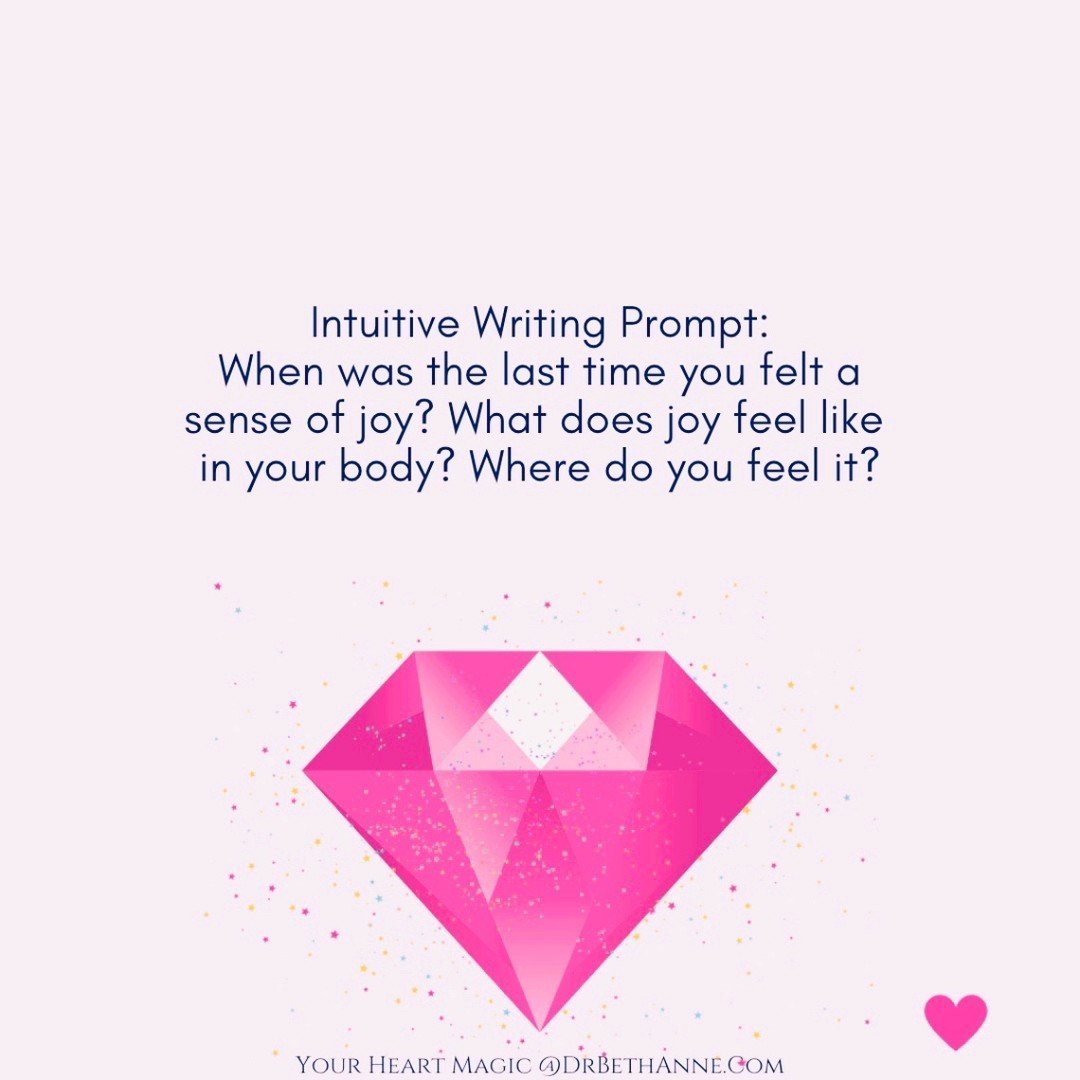 ✨ Happy Sunday Everyone! Here's a light and easy intuitive writing prompt to help you tap into your heart wisdom this weekend.

✨

Sometimes we find ourselves in a spontaneous place of joy (who doesn't love that feeling?) and sometimes we can work to
