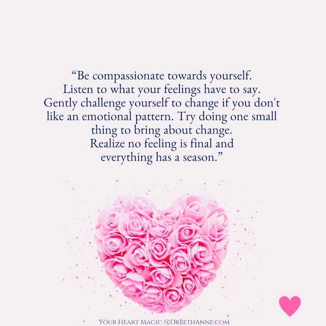 ✨ Just a tiny reminder that self-compassion goes a long way with moving through difficult feeling states and helping us take positive steps of self-care and self-kindness that move us forward instead of keeping us stuck 💕.

May we be kind to ourselv