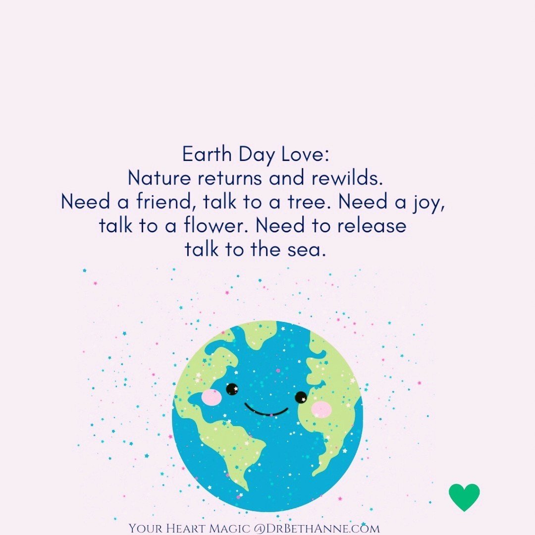 ✨ Just a little Earth Day inspiration for everyone 🩵 Whatever you do, I hope you find some time today to appreciate nature, do something kind for the earth, and remember your interconnection to all living things 🌍🌳

Happy Earth Day!
Dr.BethAnne💕
