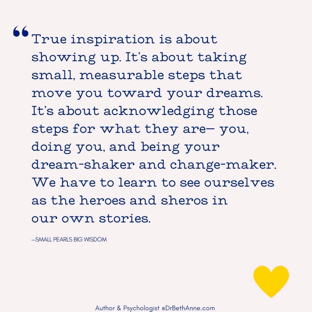 ✨ You are a beautiful source of inspiration if you can learn to look at your journey through the eyes of your heart and see the ways you show up, try, stretch, break, and allow yourself to learn and grow 💖.

Take a moment today to acknowledge the wi