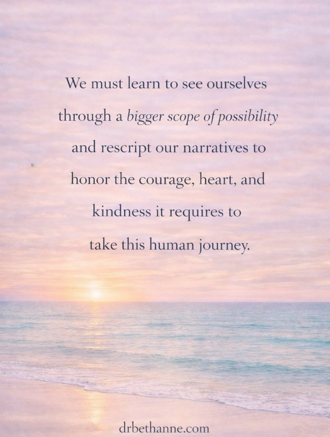 ✨There is a deeper way to see yourself.

Not through what&rsquo;s missing,
but through the courage, heart,
and resilience it has taken
to come this far.

Your story is still unfolding&mdash;
you and your heart
hold endless possibilities. ✨

Here&rsqu
