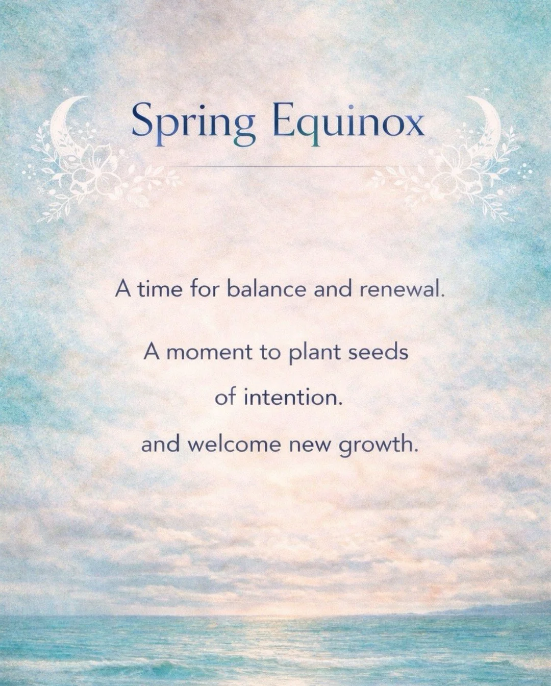 ✨The energy right now feels like an intuitive recalibration.

A rebalancing of what we&rsquo;ve been releasing, holding, and what we&rsquo;re ready to create 🌱.

The Spring Equinox is less about doing more and more about balance and coming back into