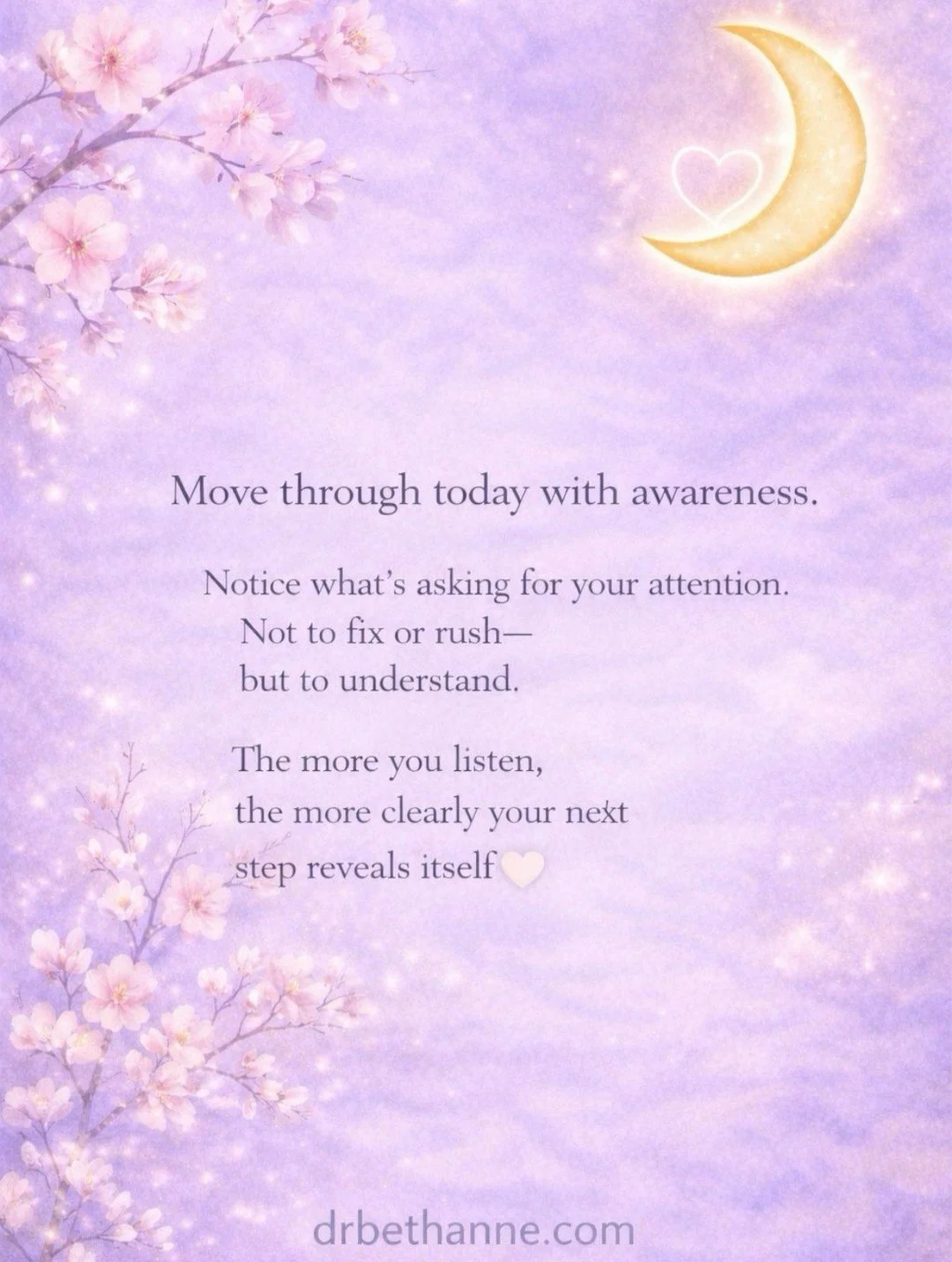 ✨A gentle Tuesday reminder&hellip;

Move through today with a little more awareness.

Notice what&rsquo;s asking for your attention&mdash;
not to fix or rush,
but to understand.

🌷

There&rsquo;s so much insight in simply paying attention.

And with