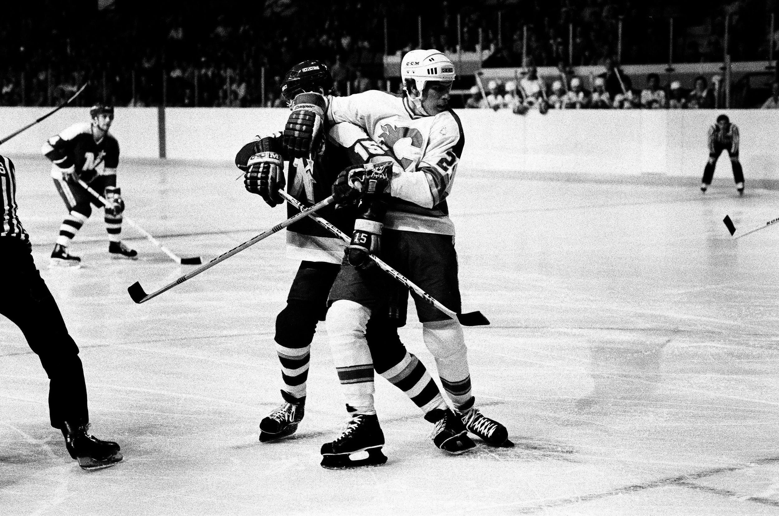 24_Peplinski_1981APR playoffs vs minnesota bobby smith.JPG