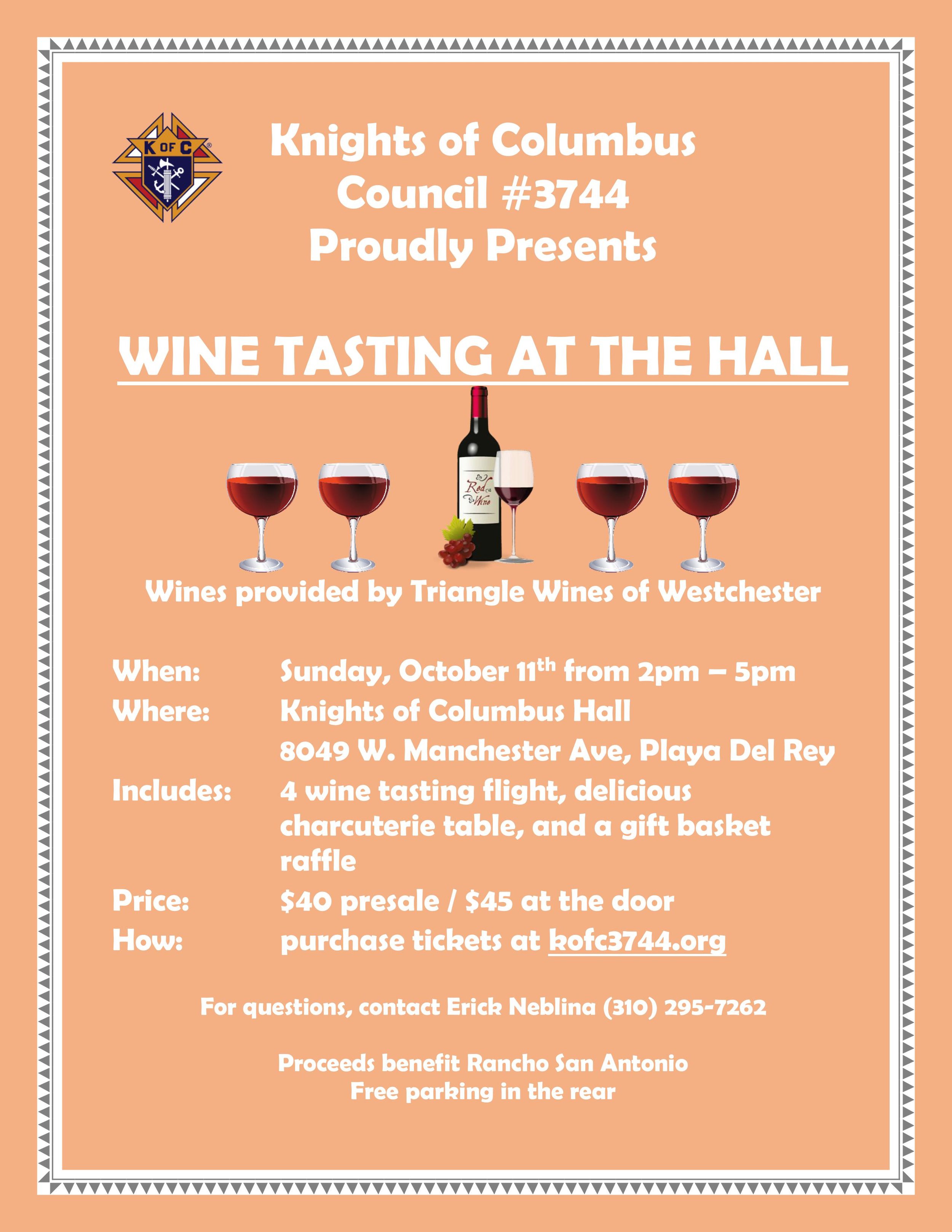 Wine Tasting at the Hall