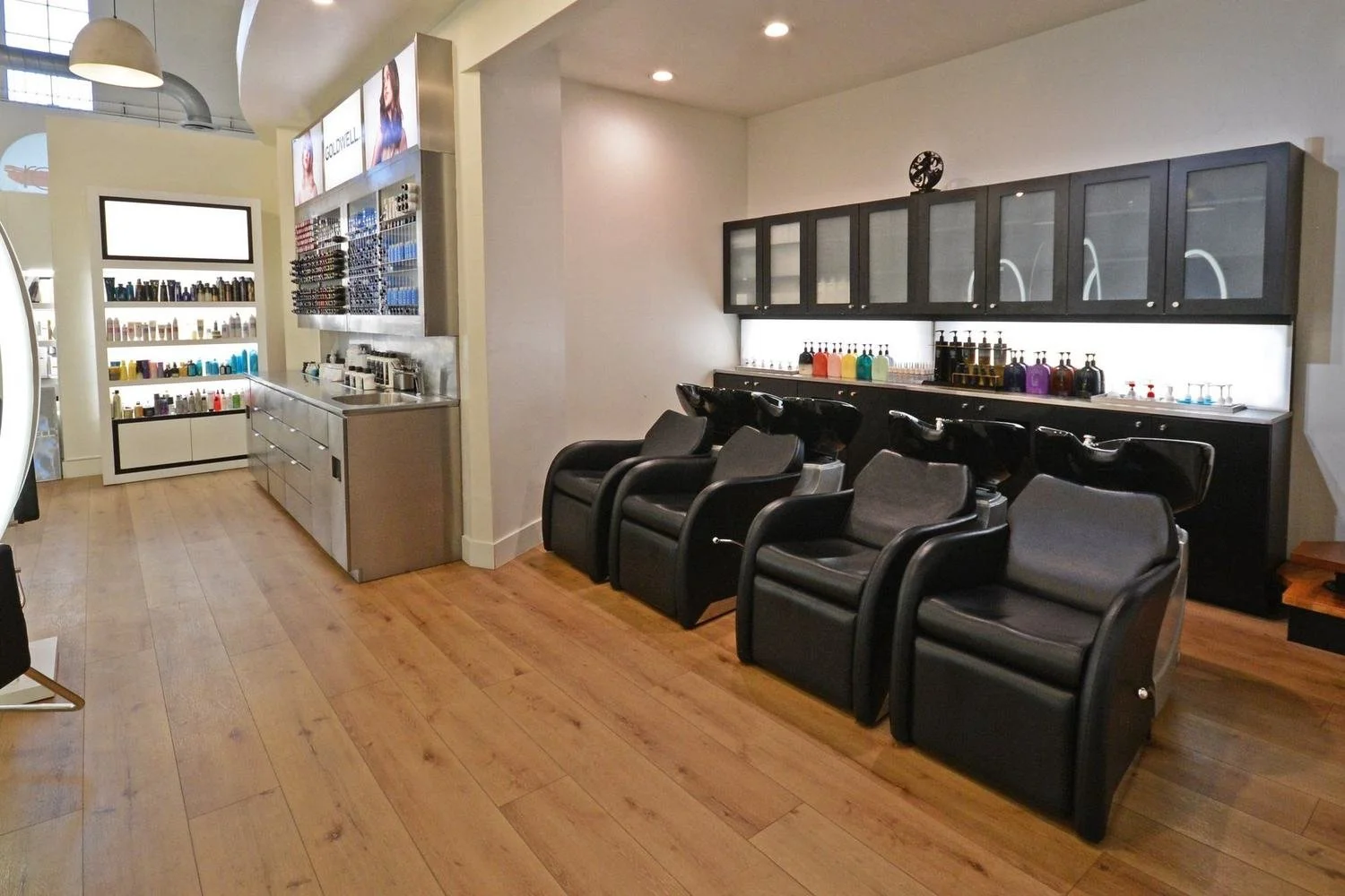 Color lab at RED Salon & Spa