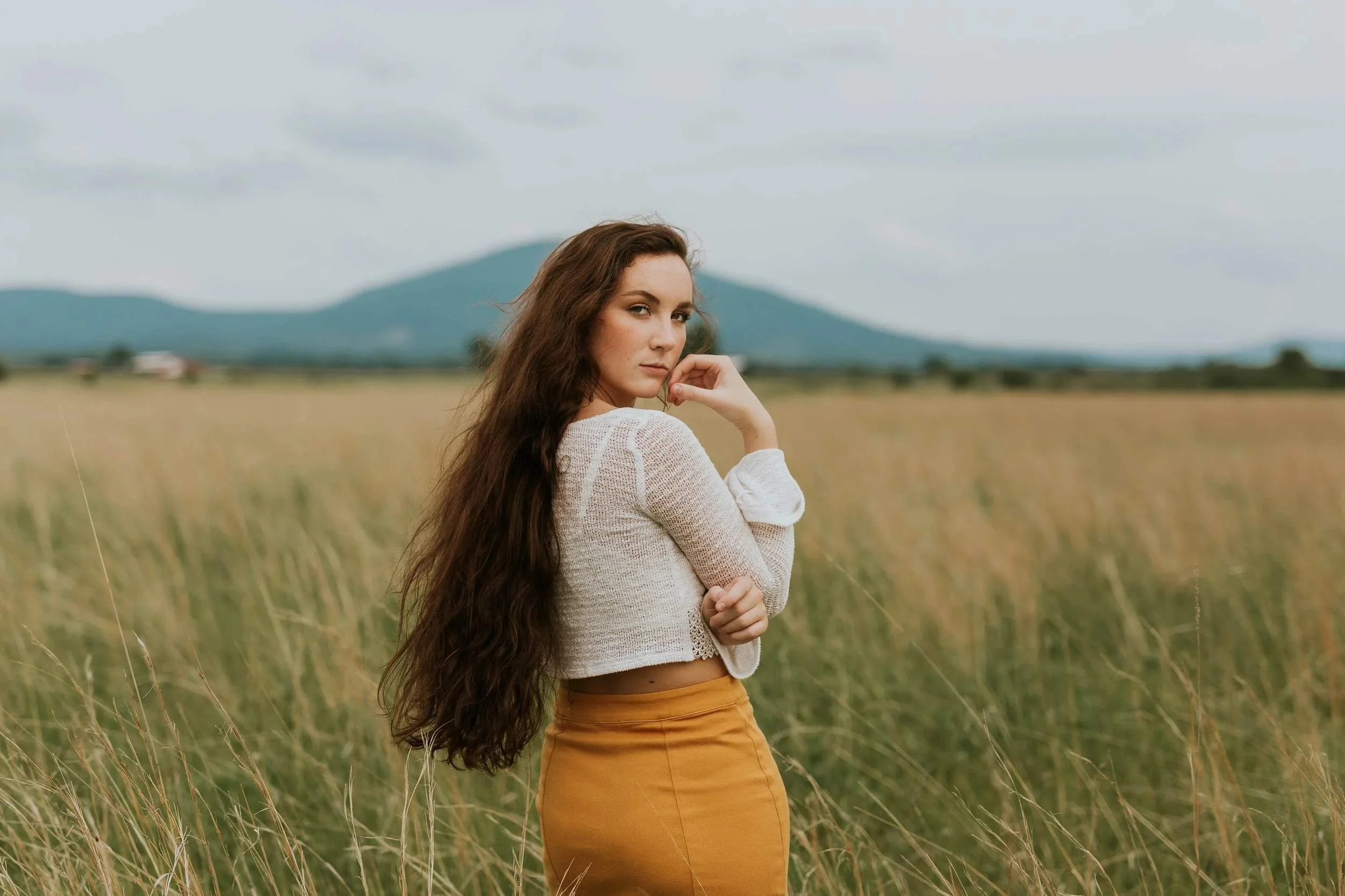 Long hair extensions at RED Salon and Spa