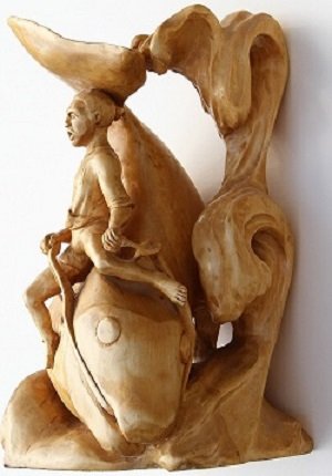  Basswood. 15” x 8” x 7.5” 