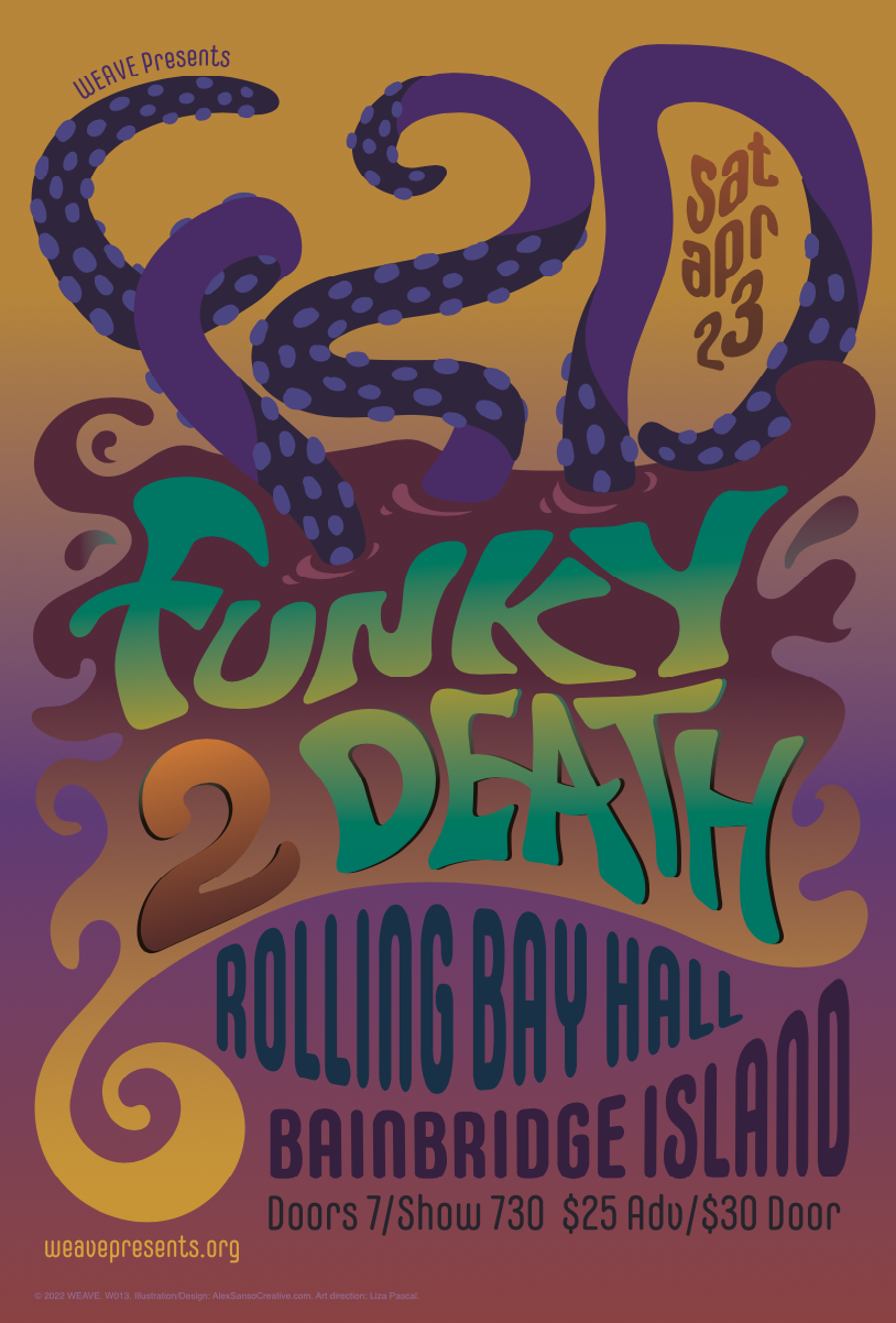 Funky 2 Death live concert poster