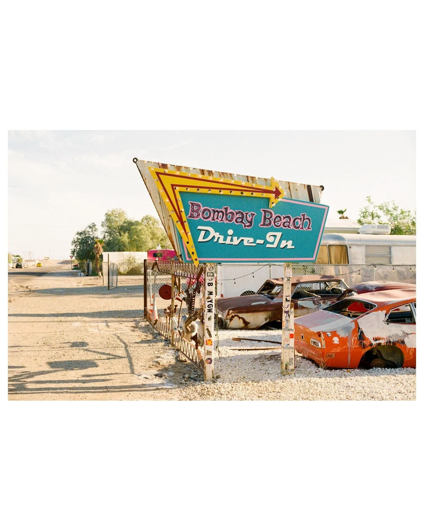 The Bombay Beach Drive-In is one of the first places that will catch your eye as you enter The Salton Sea &mdash; Nestled in the middle of this once bustling desert town, it features an 18-wheeler sized screen for a larger than life viewing experienc