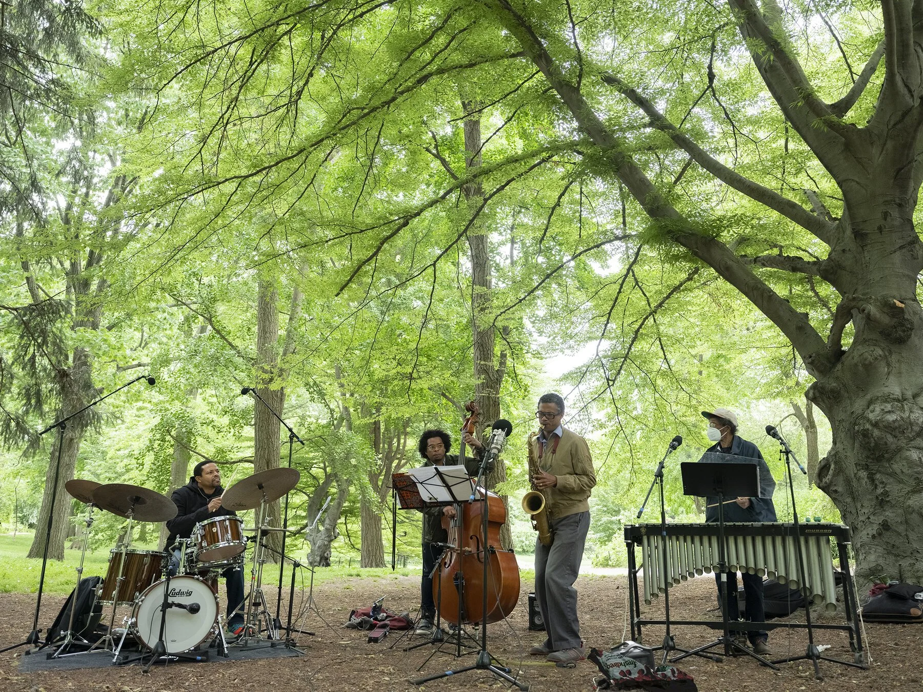 In Central Park, mid-pandemic, jazz was alive atop sacred ground