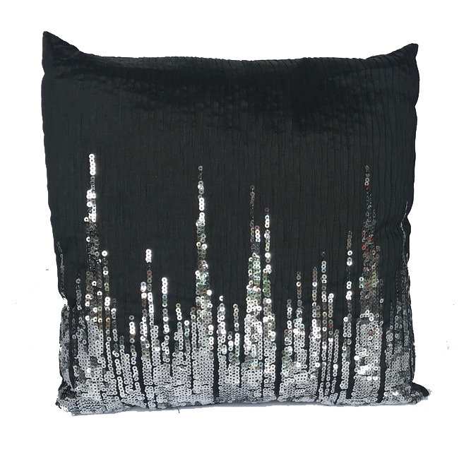 Black Pillow with Silver Sequined.jpg