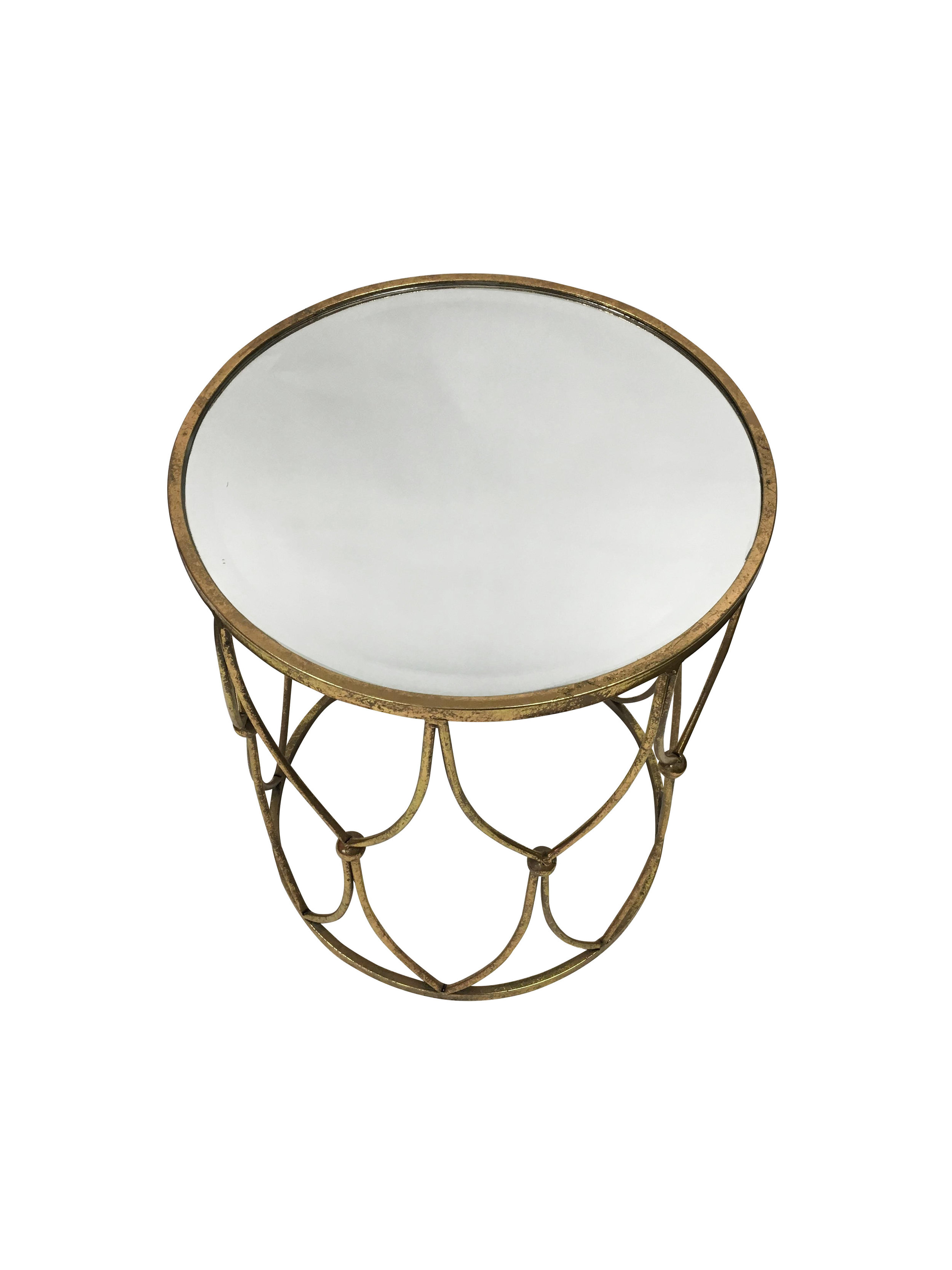 Gold Round Side Table with Mirrored Top4.jpg