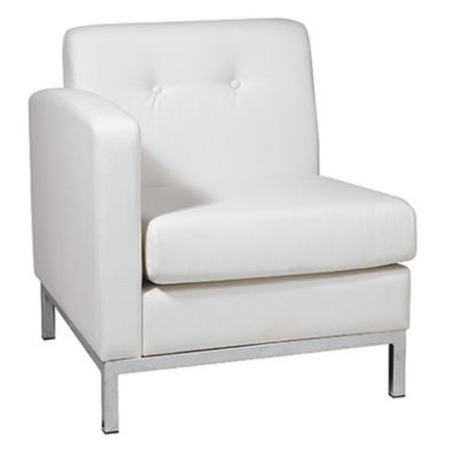White Modular Left Arm Chair .png