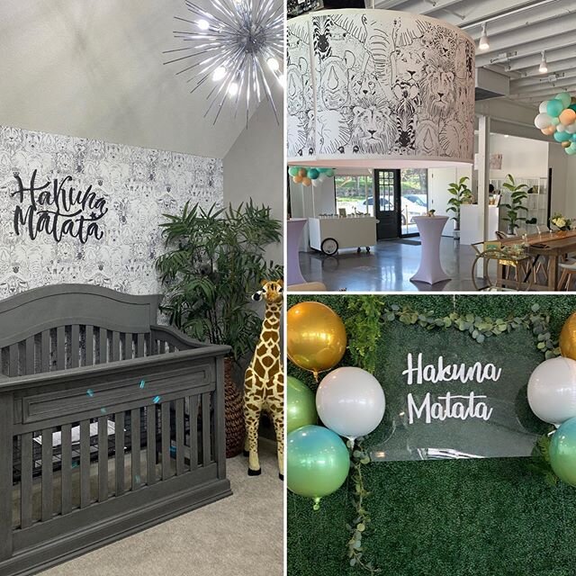 We used @ashleyformanack adorable nursery for inspiration for her baby shower, including implementing her wallpaper into the drum lights. We had so much planning this special event for a fellow event planner 😊 #hakunamatata

Balloons by @funservices