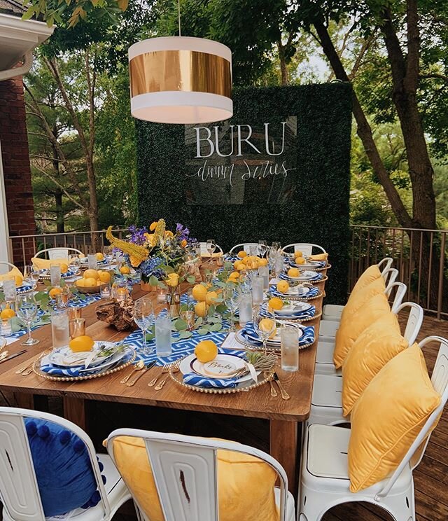A year ago today we curated our first experience under the name House of R. We loved collaborating with @carolynsuttonpr on this @shopburu dinner series. Despite the storm that rolled through- it turned out amazing and the sun came out right before g