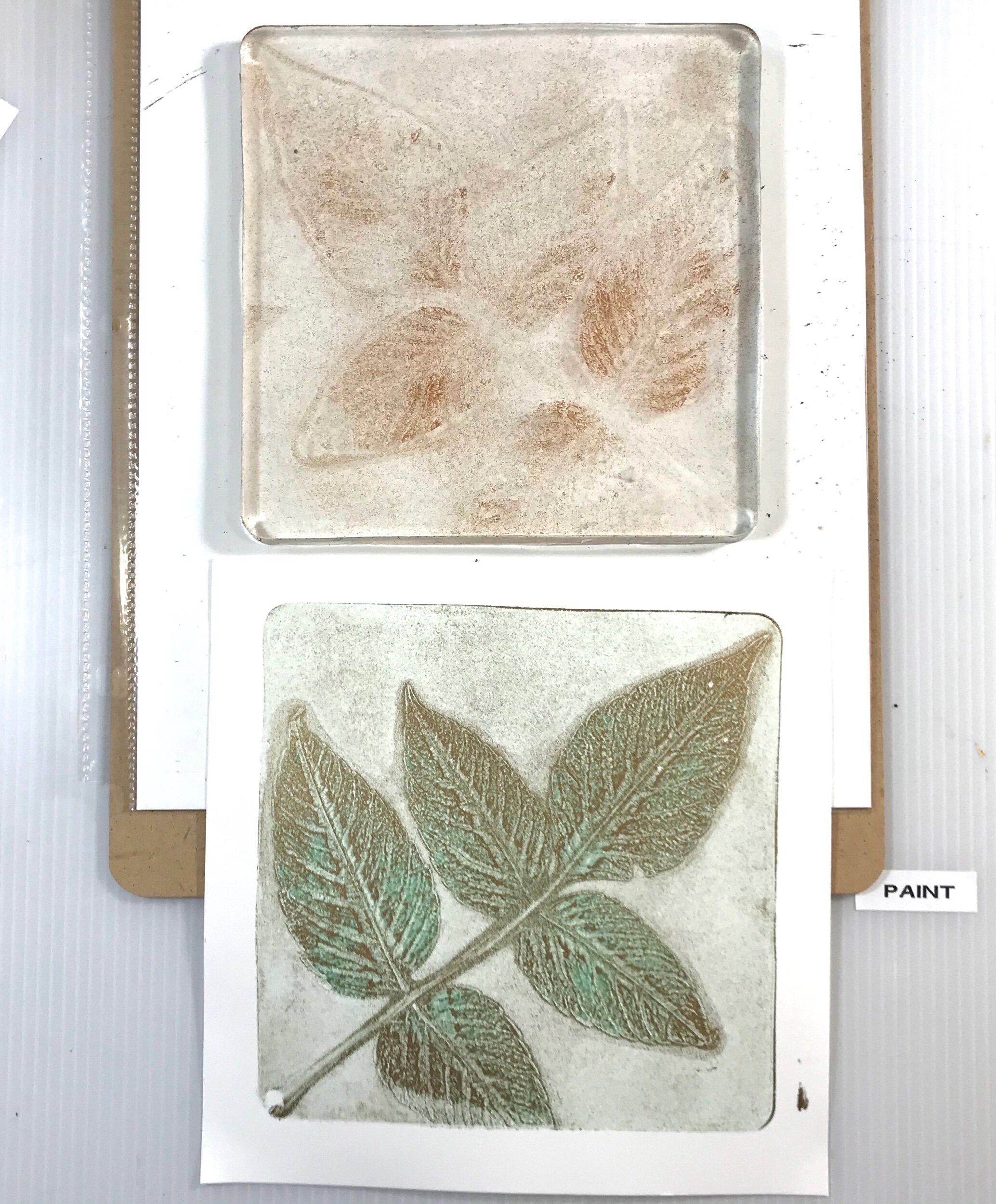 Iridescent Bronze: Gel Plate Printing with Botanicals — Lee Monts Original  Art