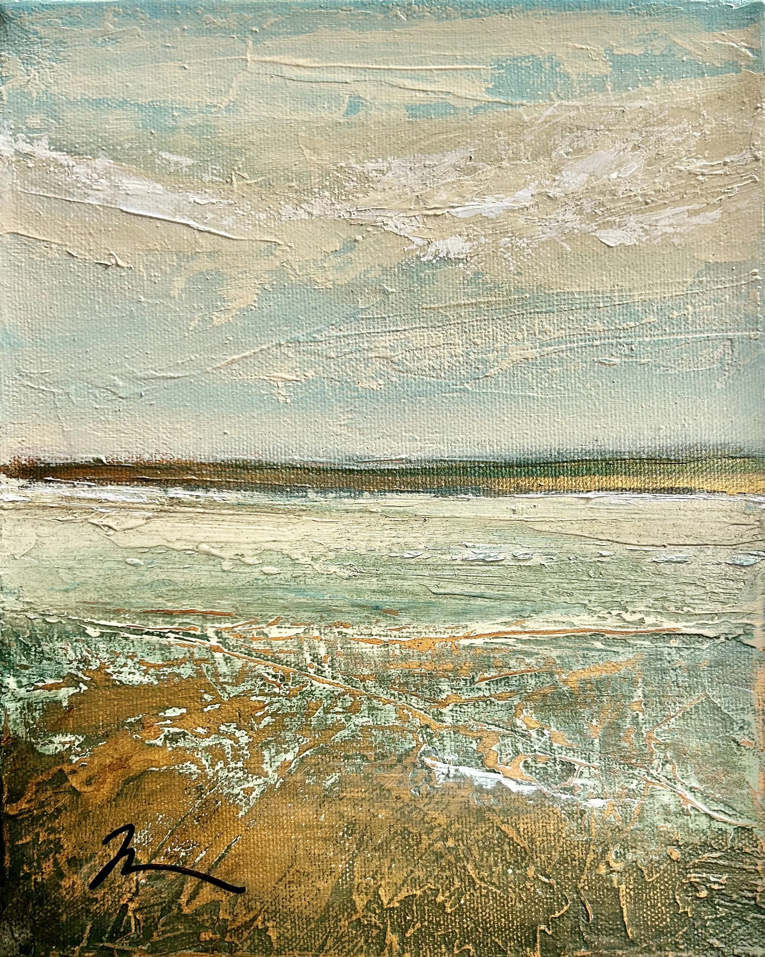 "Continued Dialogue with Nature" - acrylic on canvas - 10" x 8"