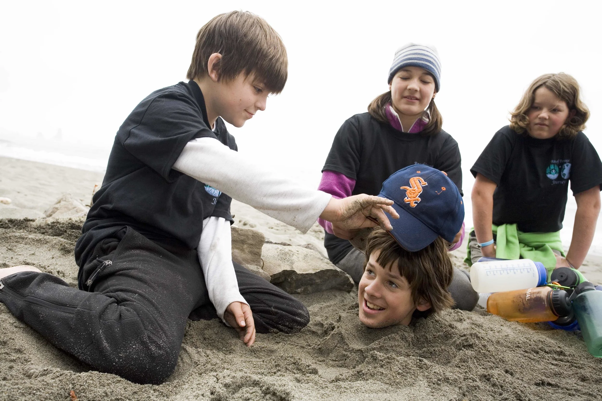Playing and making new friends on the Washington Coastline.