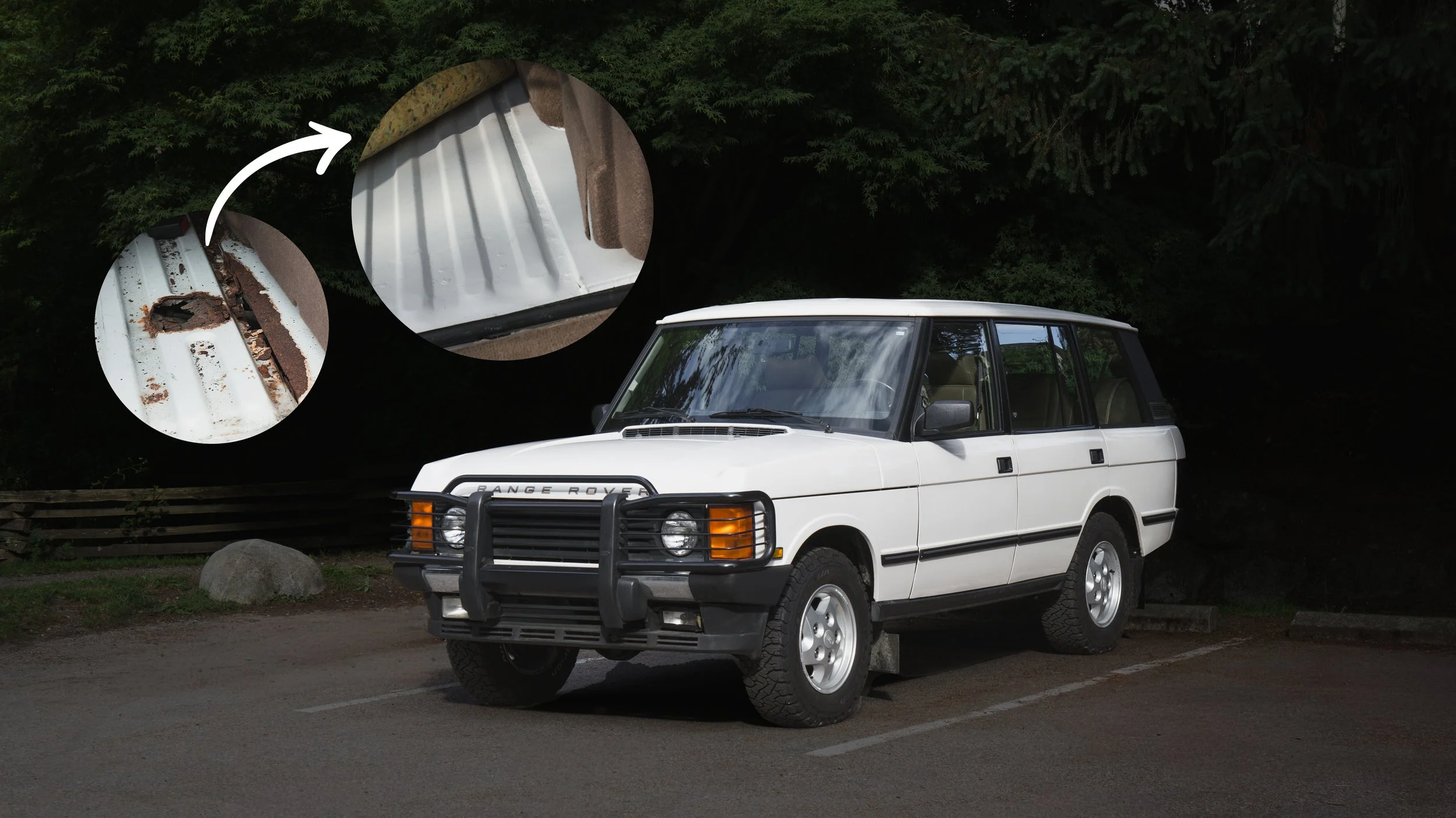 White Range Rover Classic Build Bio
