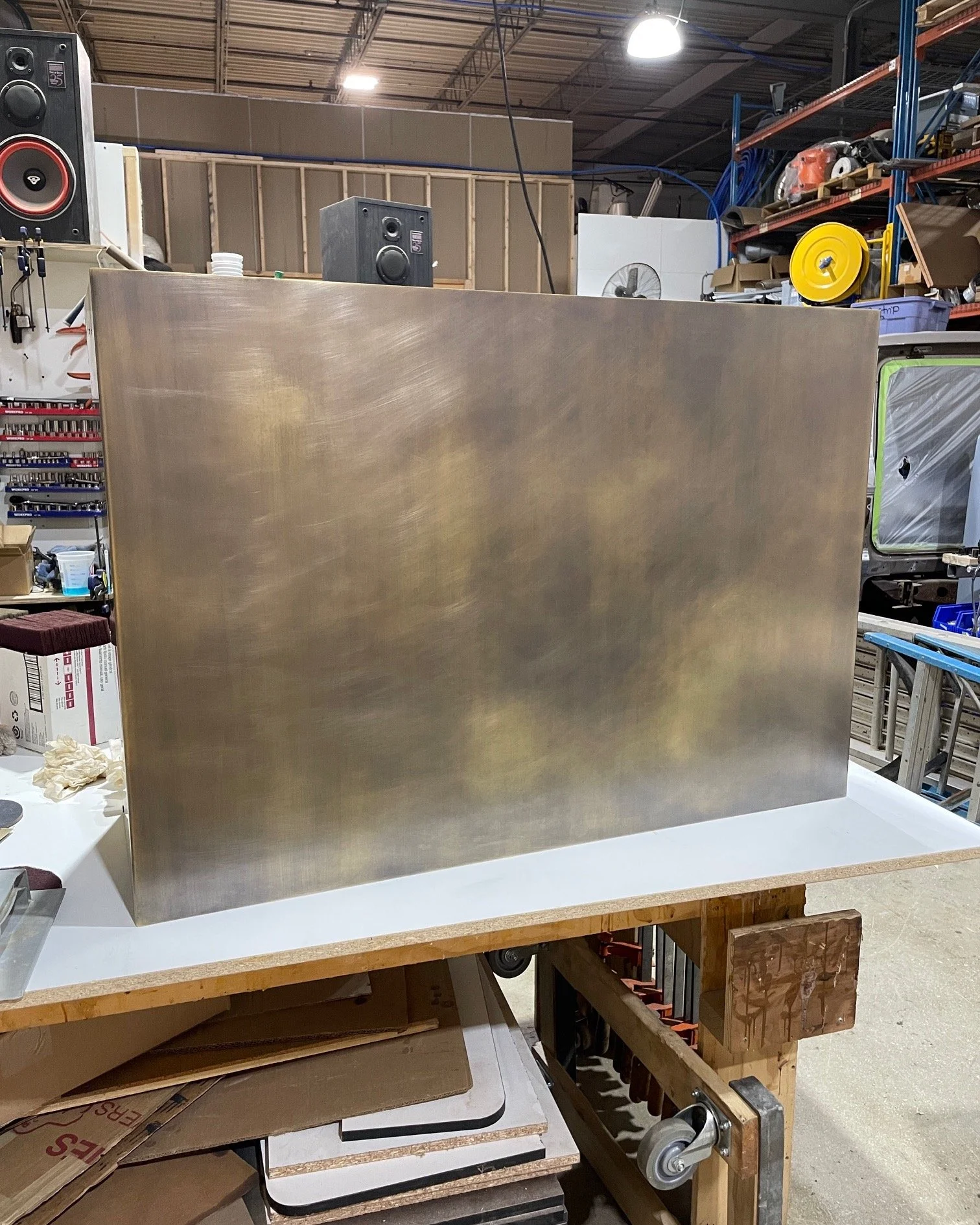 Antiqued Brass hood for a home here in Baltimore for @smparchitects
